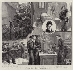 The Sailors Rest Portsmouth by Charles J. Staniland